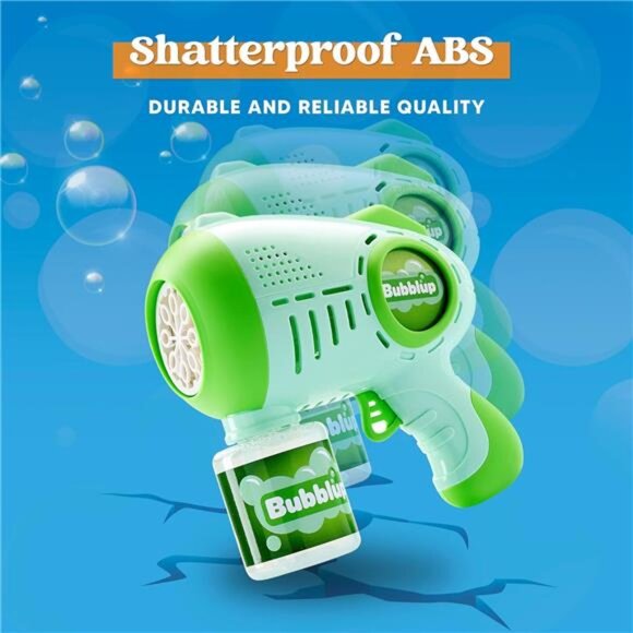 2 Packs Bubble Guns with 4 Bottles Solution, 8 Holes Light Up Automatic - Picture 6 of 7